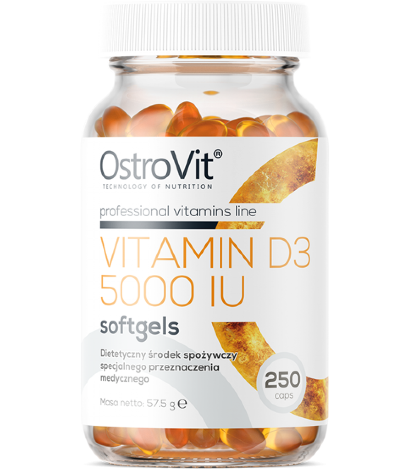 OstroVit Vitamin D3 5000 IU / 250 Гел капсули